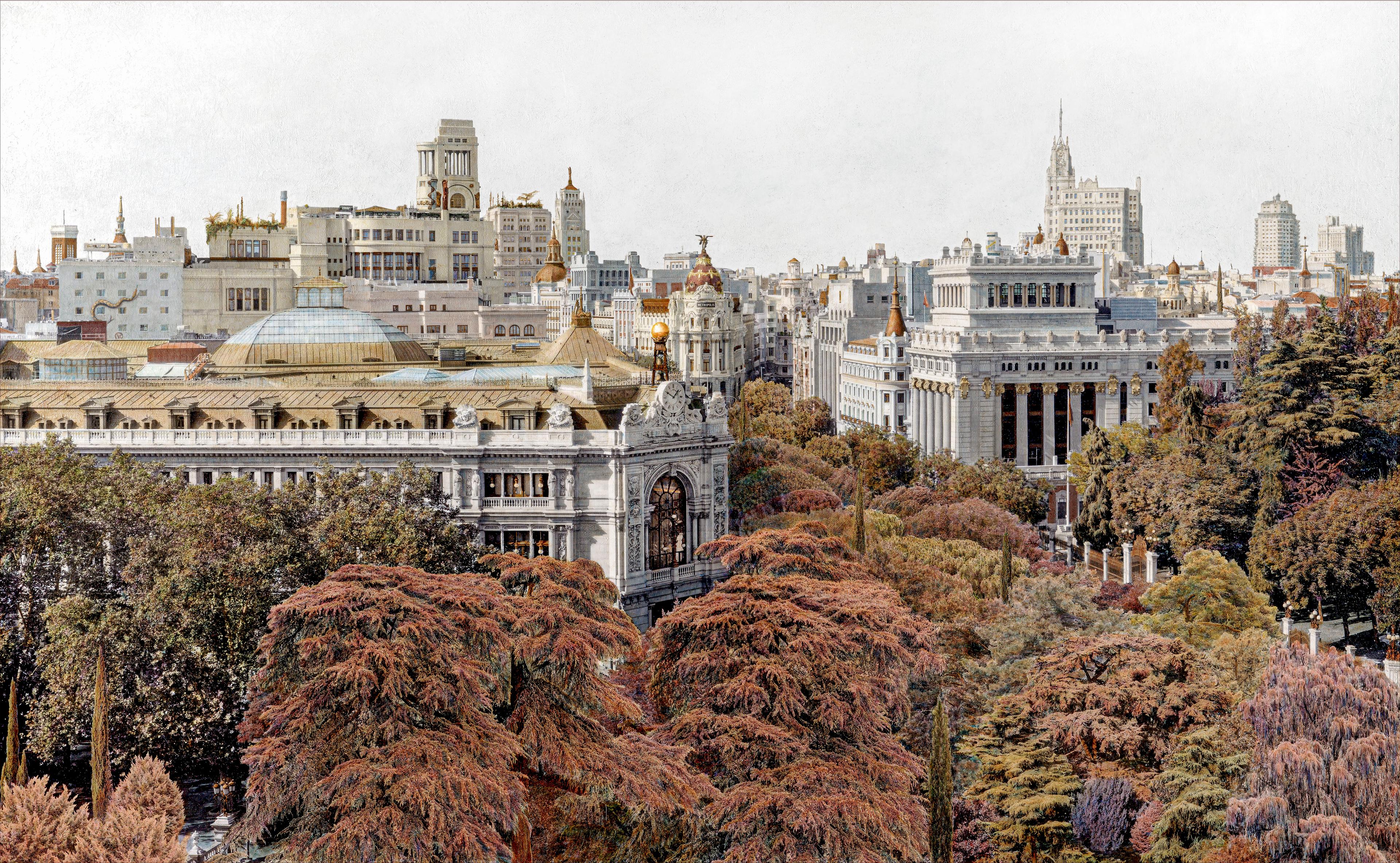 panoramica de madrid. vistas de ciudades. cityscape. 