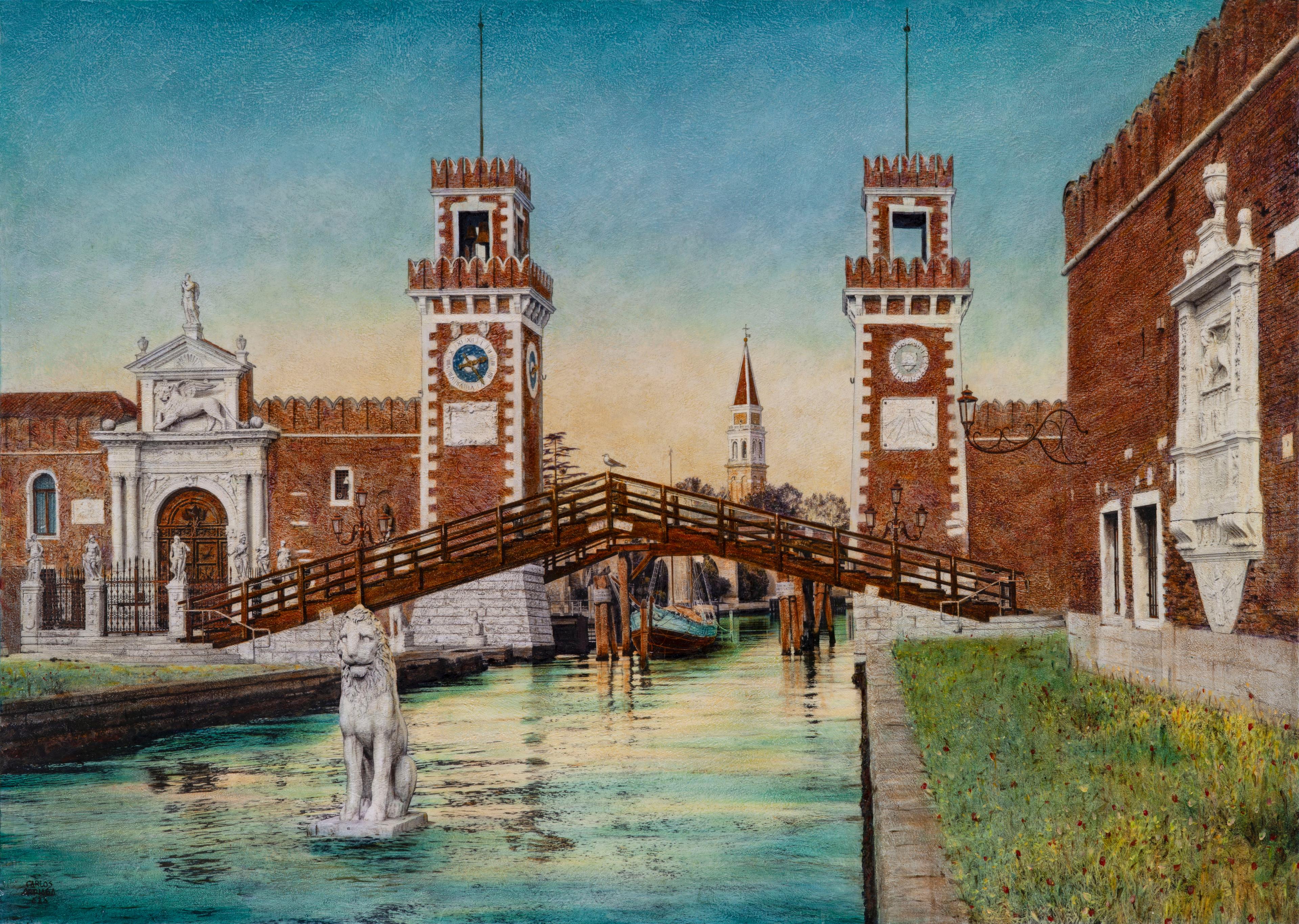 The entrance of El Arsenale in Venice as a tribute to Canaletto.
Veduta de Venecia al estilo Canaletto. 