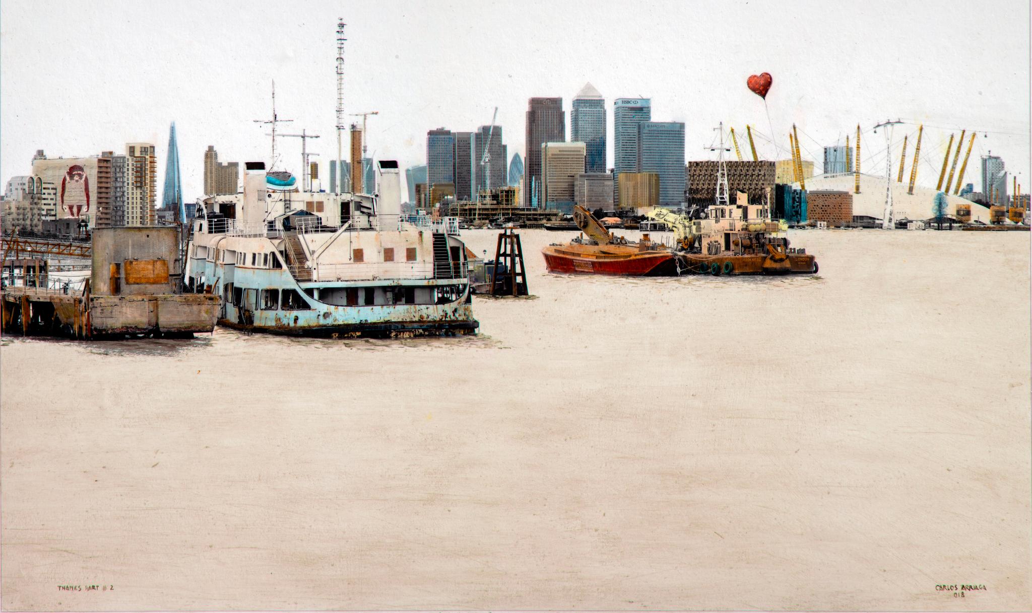 Thames River and Canary Warf.